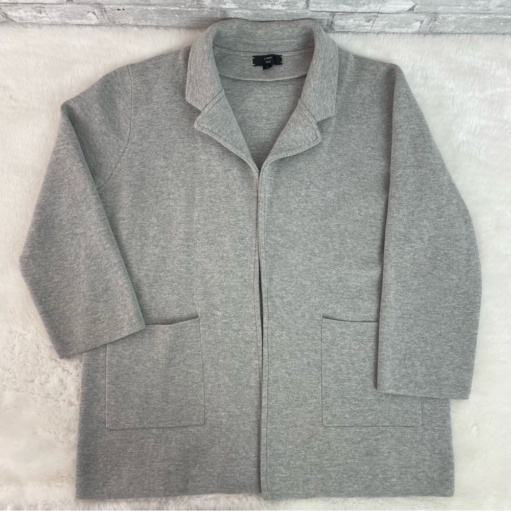 J Crew Sophie Open Front Sweater Blazer Large - Picture 3 of 10